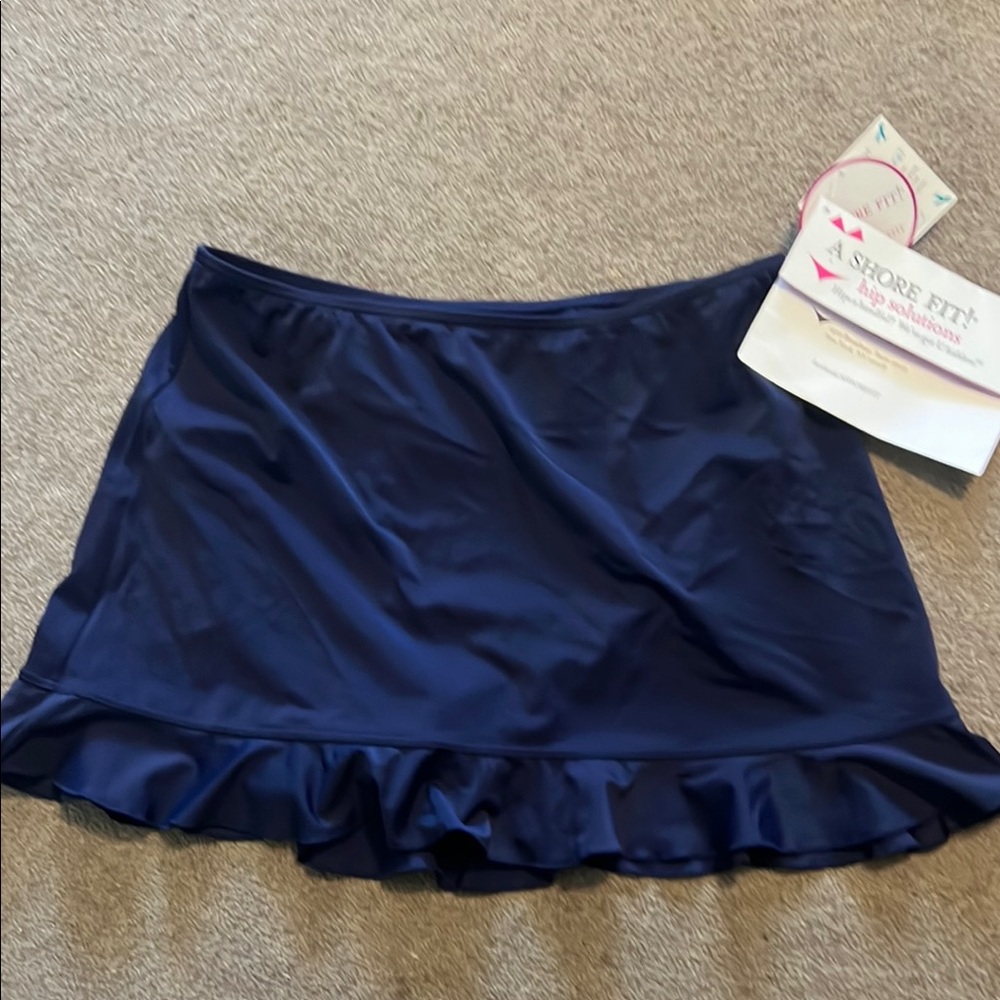 Navy Blue Ruffle Skirt bathing suit bottom